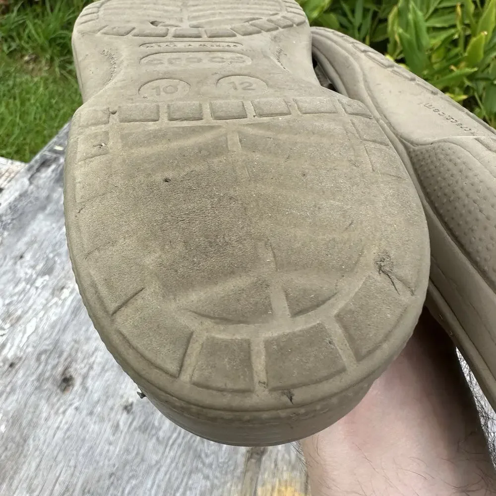 Crocs Classic Clog Tan Women’s Slip-On Men’s 10 Women’s 12 Sandal Heel Strap 520